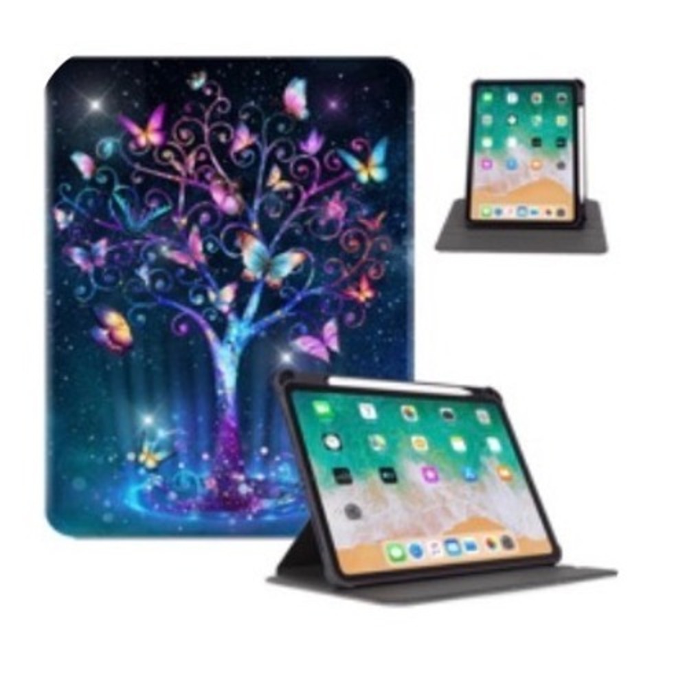 Butterfly Tree of Life Tablet Folio Case 11 Inch Galaxy Starry Sky Stand Cover